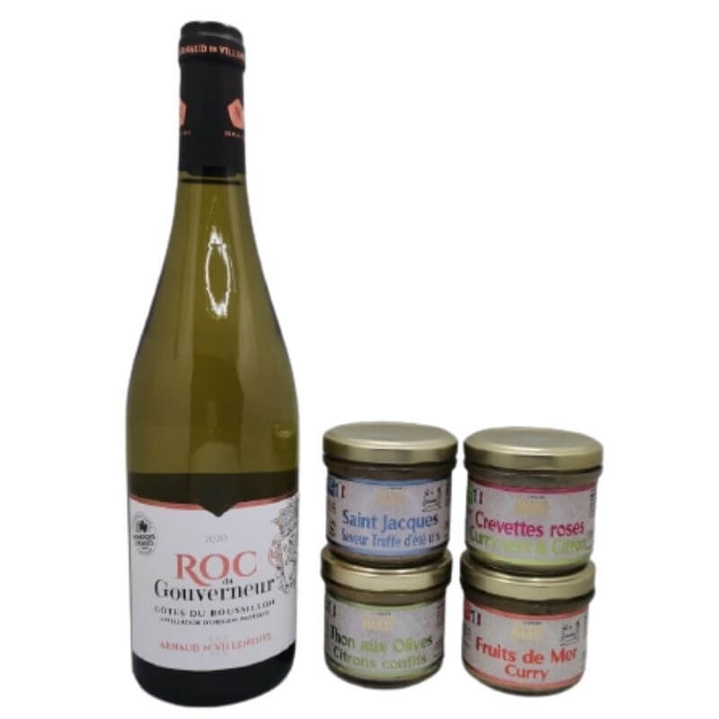 Coffret Vin Blanc et Tartinades - Marin